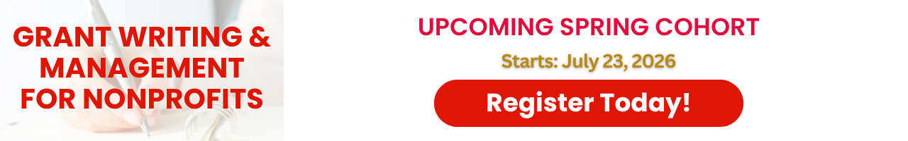 Grant Writing& Management Registration Banner
